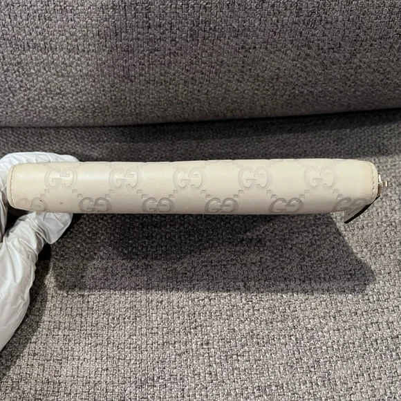 Authentic Gucci Guccissima Ivory Leather long zip around wallet - Picture 14 of 16